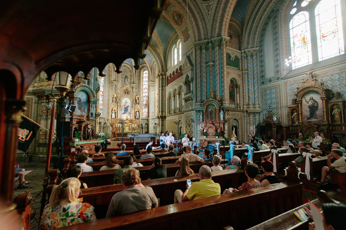 August 2, 2026, at the Millennium Church in Fabric / Piața Romanilor, No. 6: Daveform Quintet – Contemporary Jazz Recital at the Millennium Church, concert, organized by the Banat Jazz Cultural Foundation and the Prin Banat Association, photo credit: Remus Dăescu