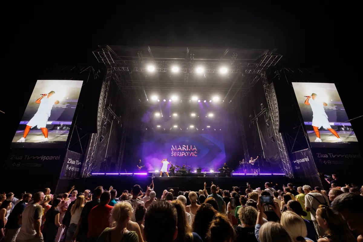 Marija Šerifović, debut concert in Timișoara, Sunday, August 2, I.C. Brătianu Boulevard, photo credit: Andra Usvat